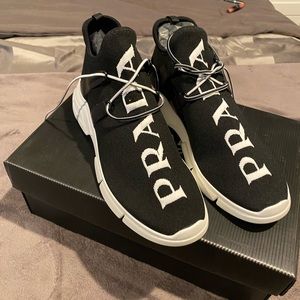 Mens 9 Prada logo sock, brand new sneakers